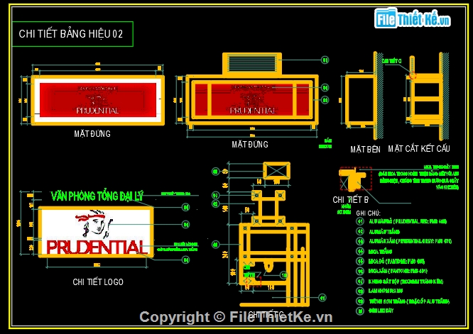 Ban ve thiet ke bien hieu khung quang cao Prudenti,thiết kế biển hiệu chi nhánh Prudential,Thiết kế mặt tiền khung quang cao Prudential,Thiết kế chi nhánh  bảo hiểm Prudential